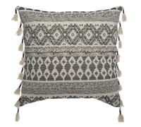Coussin Rituality carré déhoussable - 60x60cm - Noir et Blanc