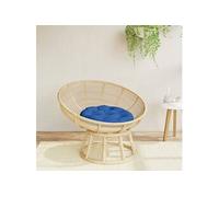Coussin rond bleu royal Ø 60 x11 cm tissu oxford