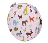 Coussin Rond de Siège Garçon et Filles Rehausseur Chaise Repas 1 Pièce | Housse Zippée Détachable, Coton et Mousse, Rose, pour Chaise de Salle à Manger