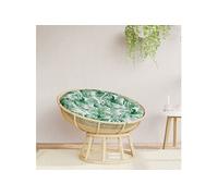 vidaXL Coussin rond à motif de feuilles Ø 100 x11 cm tissu oxford 361974