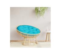 vidaXL Coussin Rond, Galette de Chaise Antidérapante, Coussin Rembourré, Décoration Jardin Terrasse Patio Extérieur, Turquoise Ø 100 x11 cm Tissu Oxford G