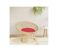 vidaXL Coussin Rond, Galette de Chaise Antidérapante, Coussin Rembourré, Décoration Jardin Terrasse Patio Extérieur, Rouge Ø 60 x11 cm Tissu Oxford 361946 Rouge G