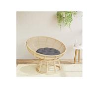vidaXL Coussin Rond, Galette de Chaise Antidérapante, Coussin Rembourré, Décoration Jardin Terrasse Patio Extérieur, Anthracite Ø 60 x11 cm Tissu Oxford Anthracite G
