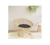 vidaXL Coussin Rond, Galette de Chaise Antidérapante, Coussin Rembourré, Décoration Jardin Terrasse Patio Extérieur, Noir Ø 60 x11 cm Tissu Oxford Noir G