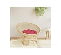 vidaXL Coussin rond Galette de chaise antidérapante rembourrée Tissu Oxford Ø60×11 cm Bordeaux