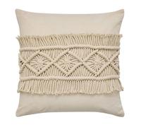 Coussin Déco Macramé Samaya 45x45cm Naturel
