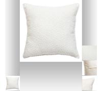Atmosphera - Coussin Bouclette soana Blanc Ivoire 45x45cm