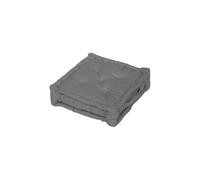 Coussin Tapissier En Coton 50x50x10 Cm Panama Gris, Par Soleil D'ocre