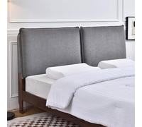 Coussin TêTe De Lit En Velours Côtelé, Support de Dossier Coussin de Lecture, Housse de Têtes de lit Panneau Mural Rembourré, Lavable Couvre-tête de lit Traversin(With headboard - 90x60x10cm,Gray)