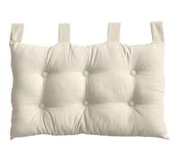 Coussin Tête de Lit Uni ""Panama"" 70cm Écru