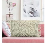 Coussin - THE DECO FACTORY - MACRAME - 40x60 cm - Coton tressé naturel - Déhoussable