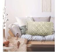 Coussin - THE DECO FACTORY - MACRAME - Coton tressé naturel - 30x50 cm - Rectangulaire