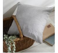 Coussin - TODAY - CHARME - Chambray x Petite broderie Capucine - 40 x 40 cm