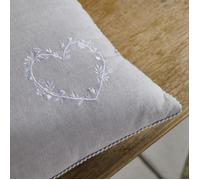 Coussin - TODAY - CHARME - Chambray x Petite broderie Constance - 40 x 40 cm