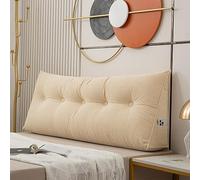Coussin Triangulaire pour Tête de Lit - 120x50x20cm Oreillers de Lecture Doux et Confortables pour Lits et Canapés - Coussin de Soutien Lombaire pour le Dos - Coussins en Coin pour Chambre à Coucher
