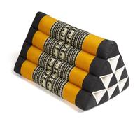 Coussin triangulaire thaï, garnissage kapok, coussin de méditation | Coussin thaïlandais traditionnel, polyvalent, idéal pour la tête, le dos ou les jambes, rembourrage en kapok respirant.