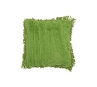 Coussin tufté en laine vert 45x45x12 cm