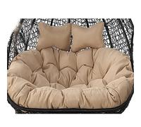 Coussin œuf Chaise longue à balançoire à Double suspension, coussin doux et profond, coussin de chaise pivotante d'extérieur 2 places avec attaches, entièrement remplissant, ne s'effondre pas(Cream)
