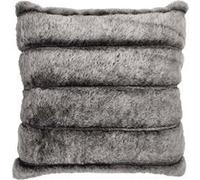 Coussin Ultra Doux 40x40cm Texturé Imitation Fourrure Gris Foncé Déhoussable - ELINO - ALTOBUY Gris G