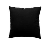 - Coussin uni effet Bachette déhoussable - 40 x 40 cm - Noir