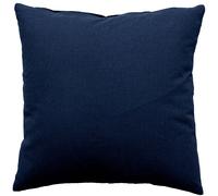 Coussin uni effet Bachette déhoussable - 60 x 60 cm - Bleu Marine