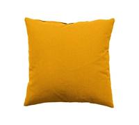 - Coussin uni effet Bachette déhoussable - 60 x 60 cm - Moutarde