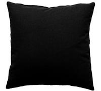 Coussin uni effet Bachette déhoussable - 60 x 60 cm - Noir