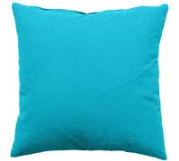 Coussin uni effet Bachette déhoussable - 60 x 60 cm - Turquoise