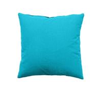 - Coussin uni effet Bachette déhoussable - 60 x 60 cm - Turquoise