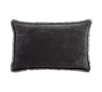 Coussin uni Vivaraise Fara Noir 40x65 cm