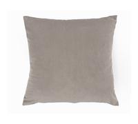 Coussin velours 45x45cm taupe
