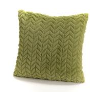 Coussin vert mousse chevron 40x40 cm
