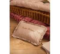 Coussin vichy personnalisable moka TU