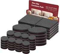 Coussinets de meubles - Coussinets antidérapants pour pieds de meubles - Pieds en caoutchouc auto-adhésifs - Protecteurs antidérapants pour sols en bois dur 1,25 pouces 24 pièces rondes