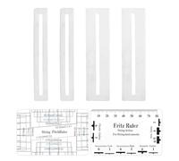 Coussinets De Protection De Guitare 4 Pièces Et 2 Échelles Pièces, Outils De Réparation De Guitare, Protecteur De Guitare En Acier Inoxydable, Accessoires D'Instruments De Musique