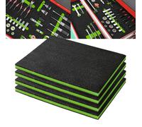 Coussinets en mousse pour boîtes à outils, lot de 4, noir/vert, 40,6 x 30,4 cm