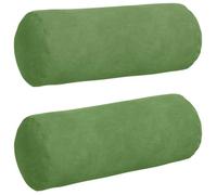 Vidaxl Coussins D'accent 2 Pcs Vert Clair Ø 15 X 40 Cm