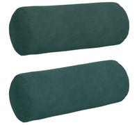 Vidaxl Coussins D'accent 2 Pcs Vert Foncé Ø 15 X 40 Cm