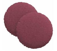 Coussins d'assise modernes - vidaXL - Bordeaux - Ø30 x 13 cm - Housses amovibles - Rembourrage en fibre