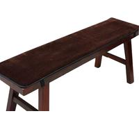 Coussins d'assise pour banc de jardin - 38 x 119 cm - En tissu à poils courts - Avec coutures matelassées et boutons-pression sur les côtés - Convient pour les plans de travail de cuisine