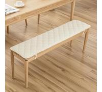 Coussins de banc de jardin épais, pour terrasse et salle à manger, design moderne touffeté, pour intérieur et extérieur, 35 x 150 cm, blanc