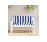 vidaXL Coussins de banc de jardin 361690 - Lot de 2, rayures bleues et blanches