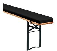 Coussins de banc d'extérieur imperméables et durables pour plus de stabilité, idéal pour jardin, terrasse et mobilier d'intérieur - 200 x 25 x 3 cm - Noir