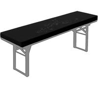 Coussins de banc imperméables pour table et table, idéal pour terrasse et jardin (noir, 200 x 18 x 5 cm)