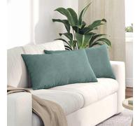 Vidaxl Coussins De Canapé 2 Pcs Gris Clair 70 X 50 Cm