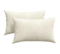 Coussins de canapé en velours côtelé - vidaXL - Crème - 50x30x18 cm - Housses amovibles - Rembourrage polyester