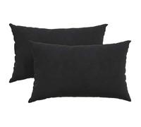 Coussins de canapé en velours côtelé - vidaXL - Noir - 50x30x18 cm - Housses amovibles - Rembourrage polyester