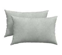 Coussins de canapé en velours - vidaXL - Gris clair - 60x40 cm - Housses amovibles - Rembourrage polyester