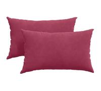 Coussins de canapé en velours - vidaXL - Rouge bordeaux - 50x30 cm - Housses amovibles - Rembourrage polyester