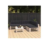 Coussins pour canapé en palettes vidaXL, lot de 7, anthracite